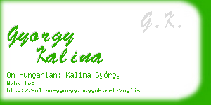 gyorgy kalina business card